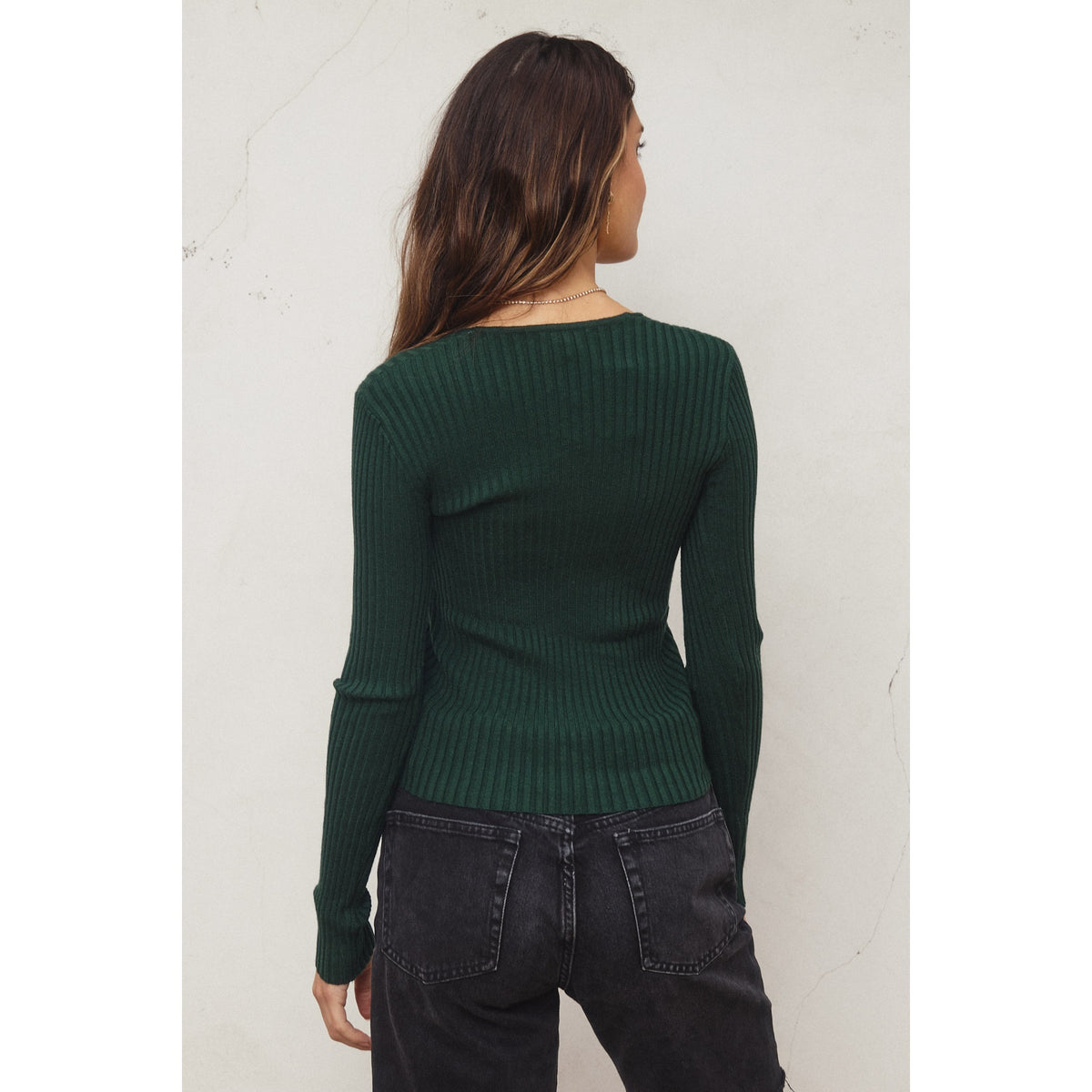 Hunter Green Fitted Sweater