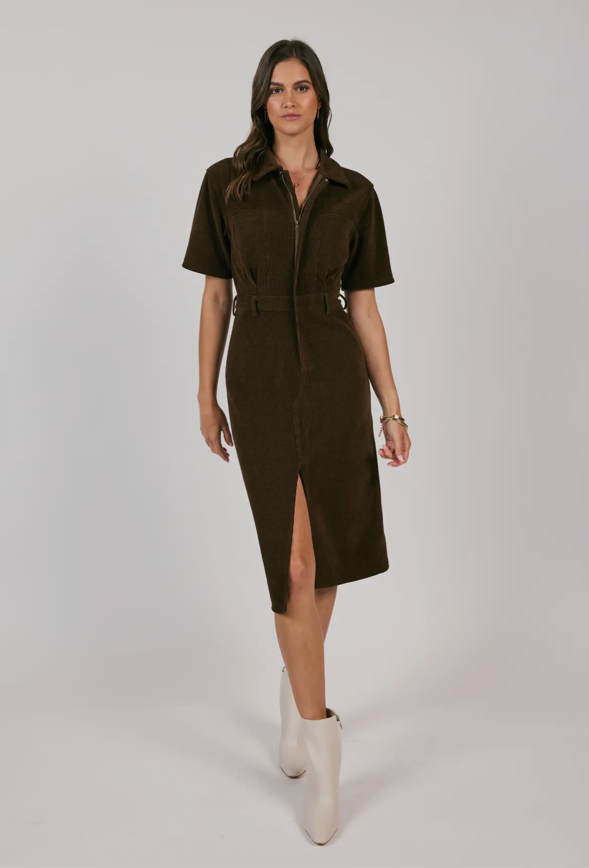 Mocha Maven Midi Dress