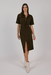 Mocha Maven Midi Dress