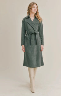 Bookworm Suede Belted Coat