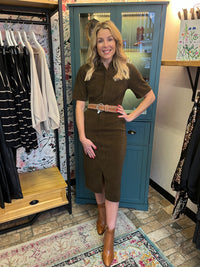 Mocha Maven Midi Dress