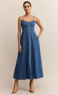 Angel Eyes Denim Midi Dress