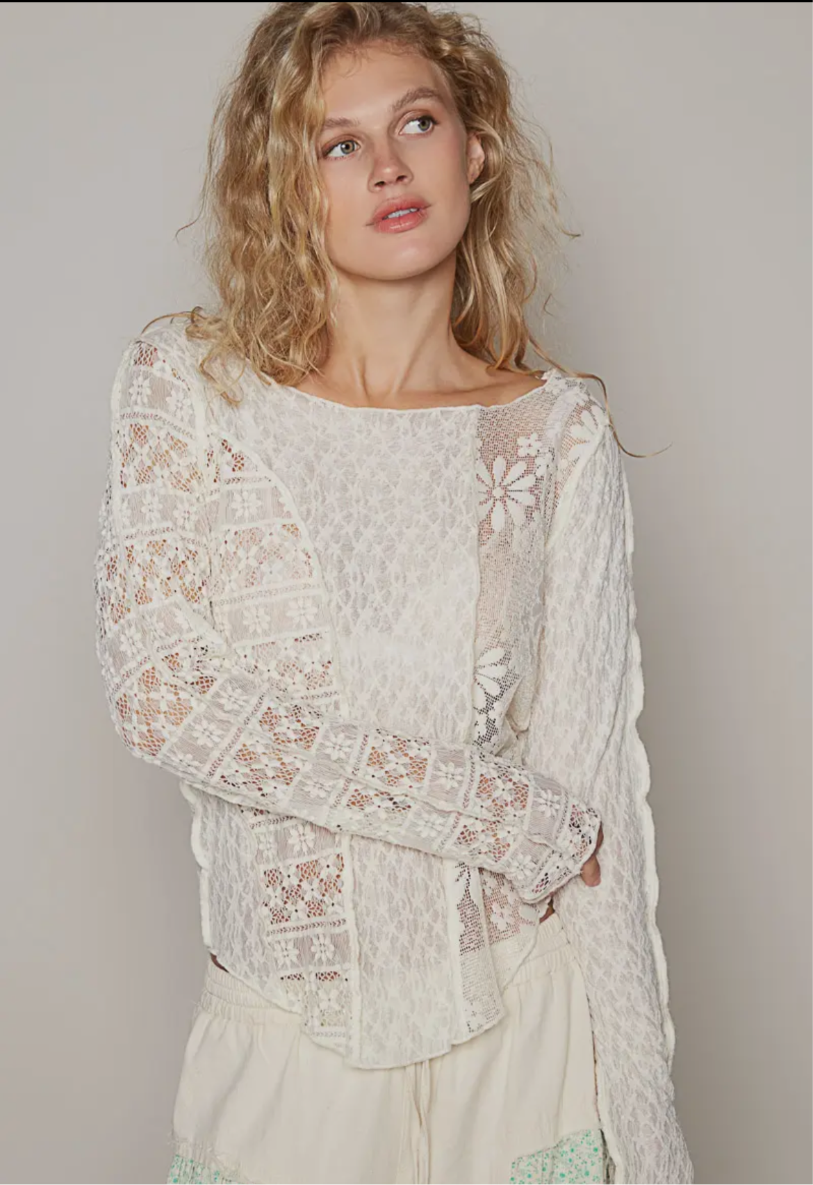 Boho Lace Knit Top