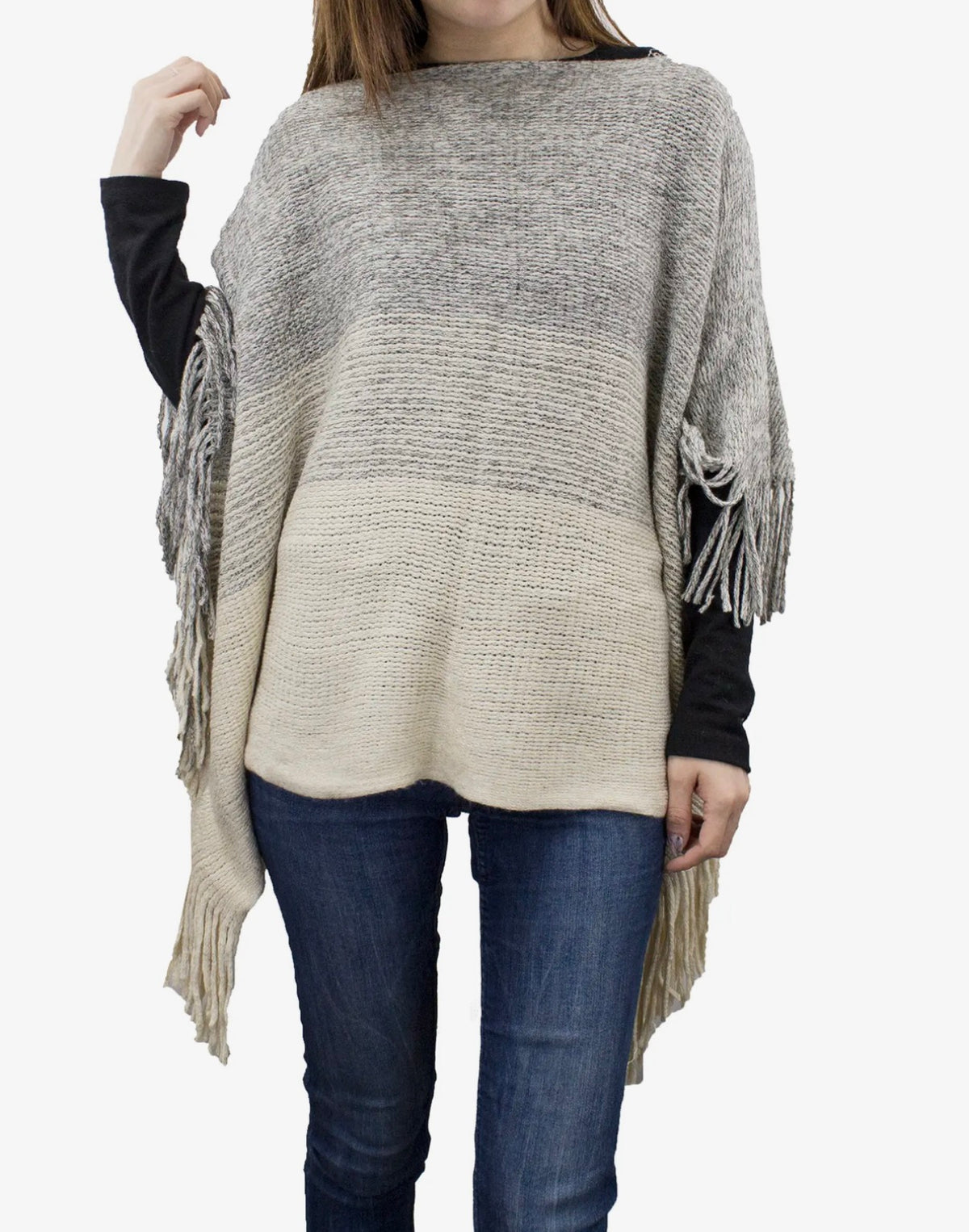 Heather Ombre Poncho