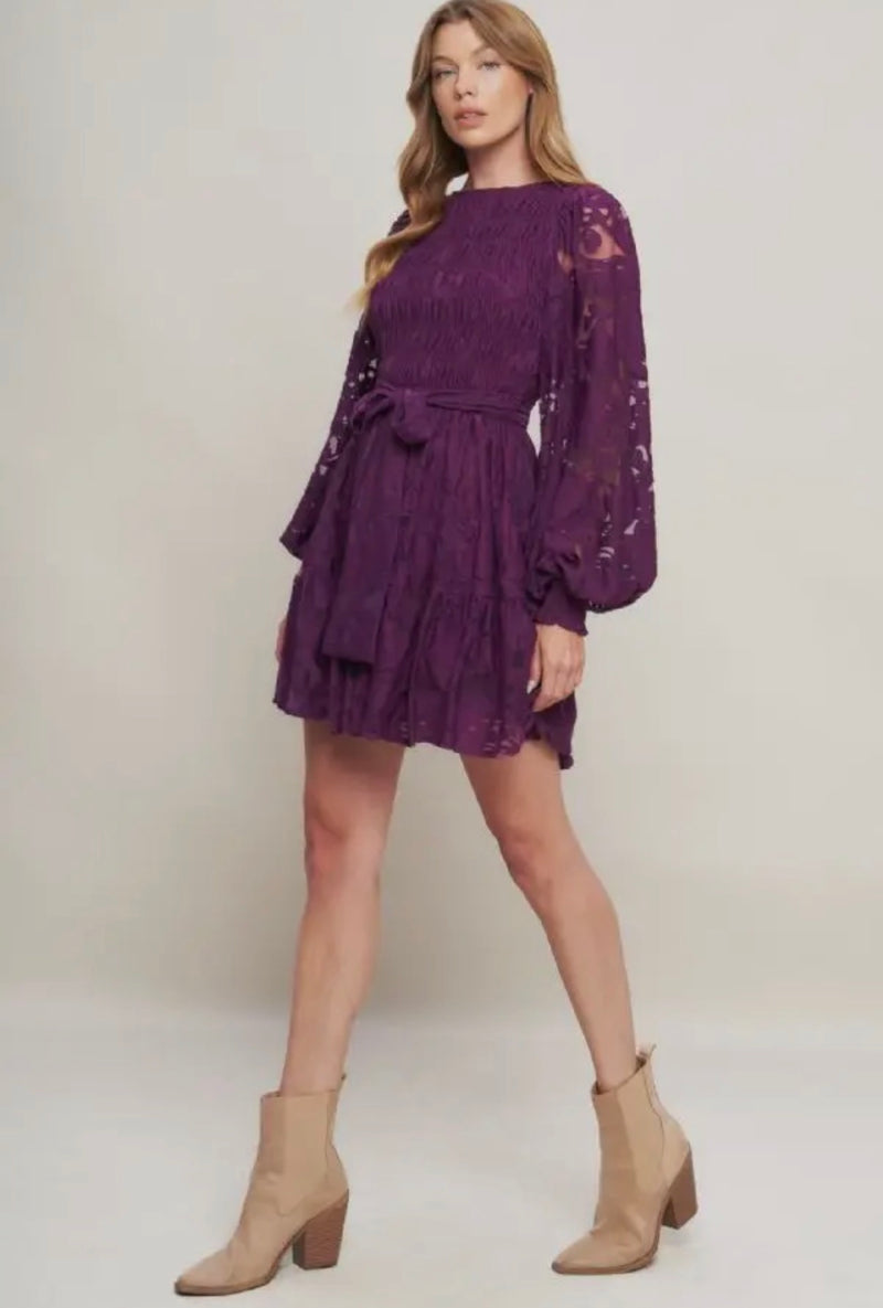 Plum Textured Dress