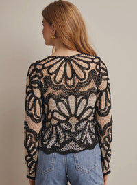 Bloom Noir Crochet Top