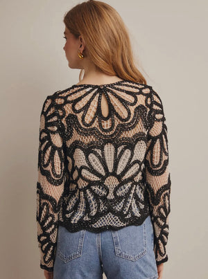 Bloom Noir Crochet Top