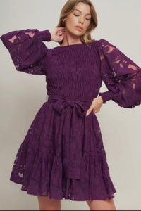 Plum Textured Dress