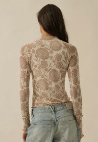 Sweet Sepia Mesh Top
