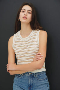 Chunky Striped Sweater Tank