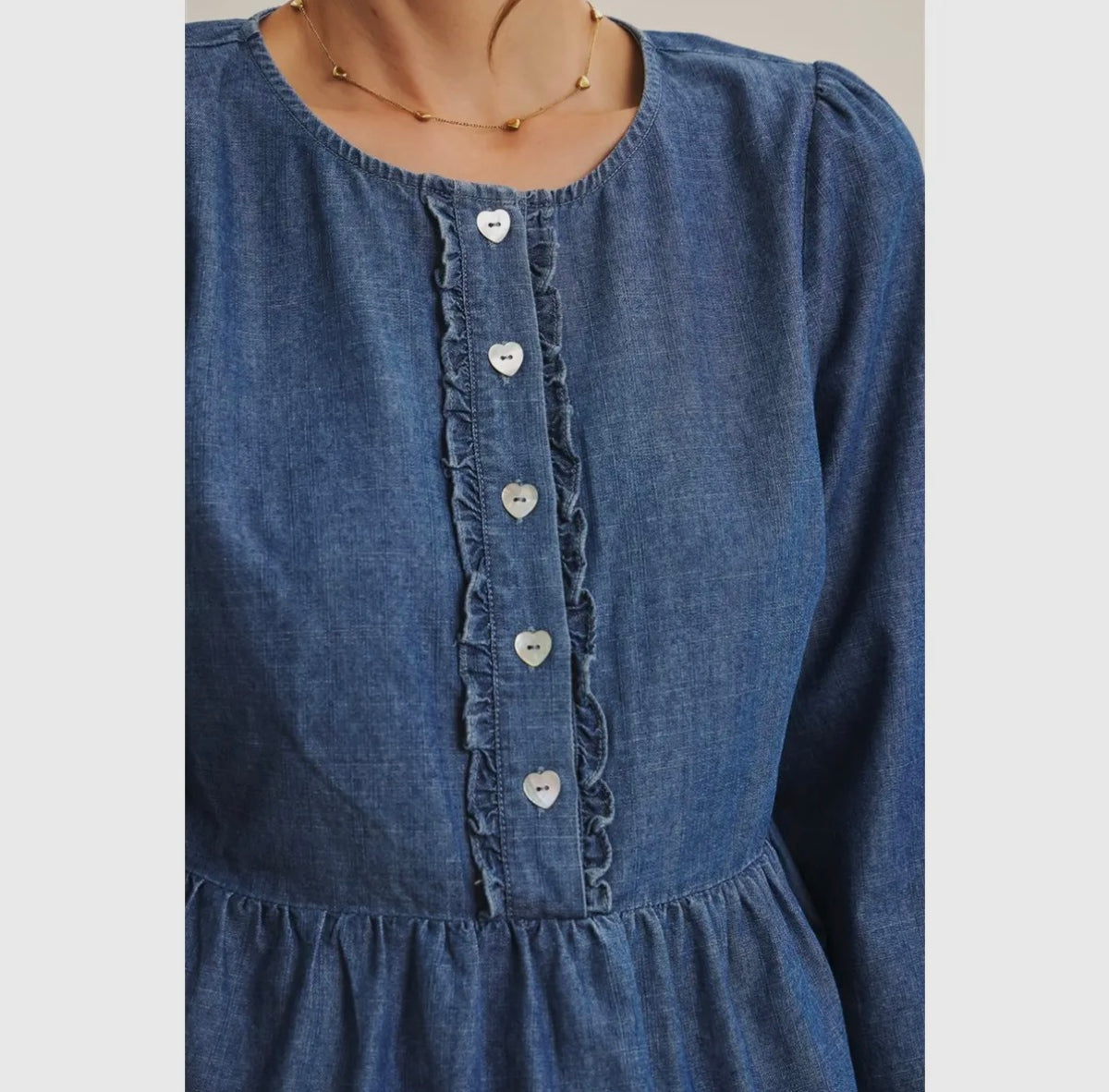 Heartbreaker Denim Peplum Top