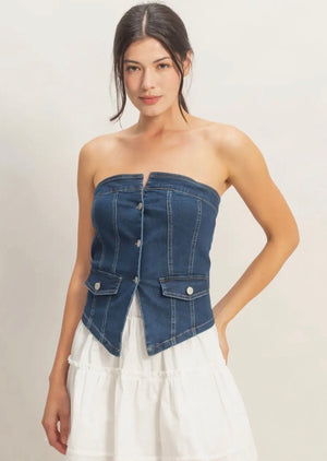 Downtown Denim Top