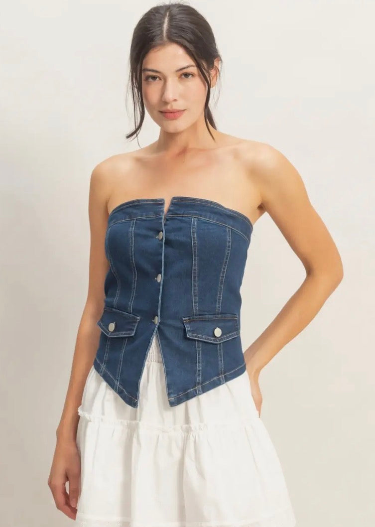 Downtown Denim Top