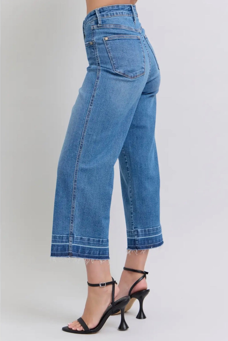 Judy Blue Wide Leg Crop Jeans