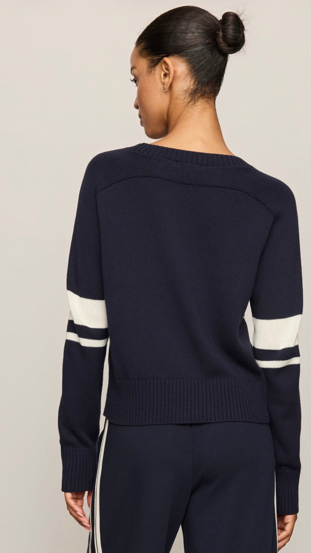 Stripe Stand In Sweater-elipse