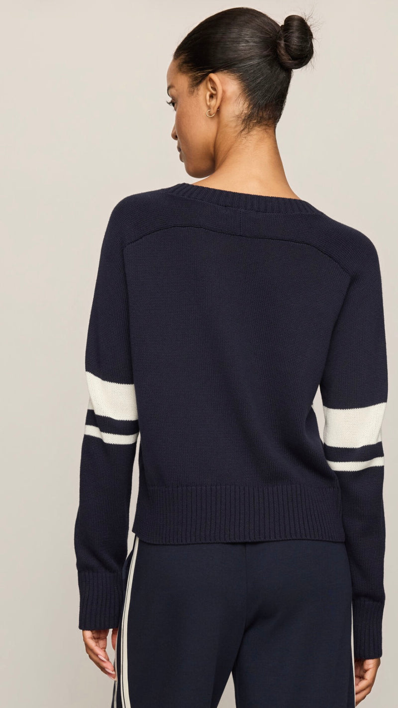 Stripe Stand In Sweater-elipse