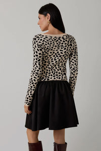 Wild Contrast Knit Dress