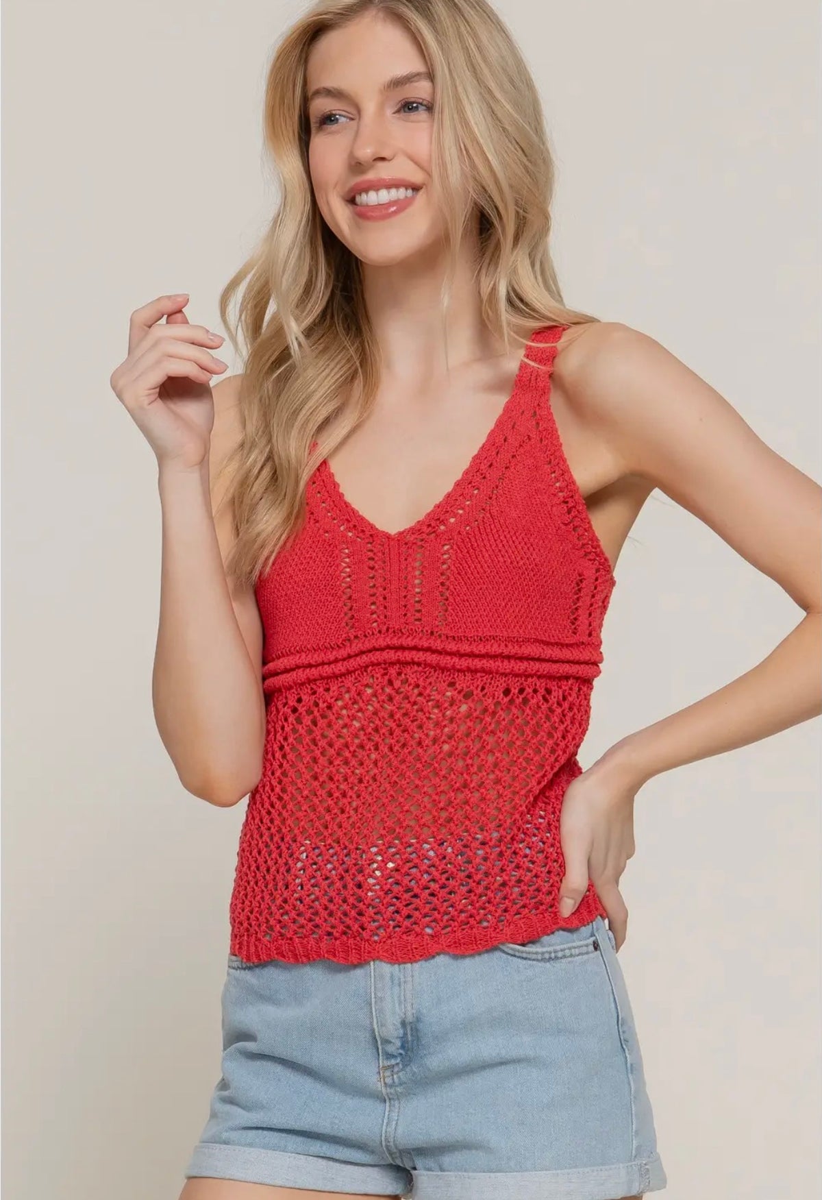 Salted Air Crocheted Tank
