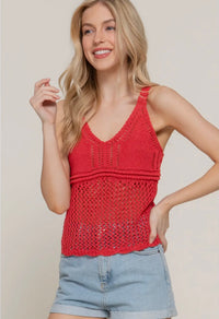 Salted Air Crocheted Tank