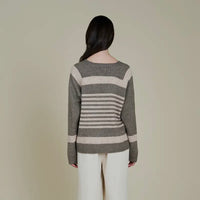 Field Grey Stripe Sweater