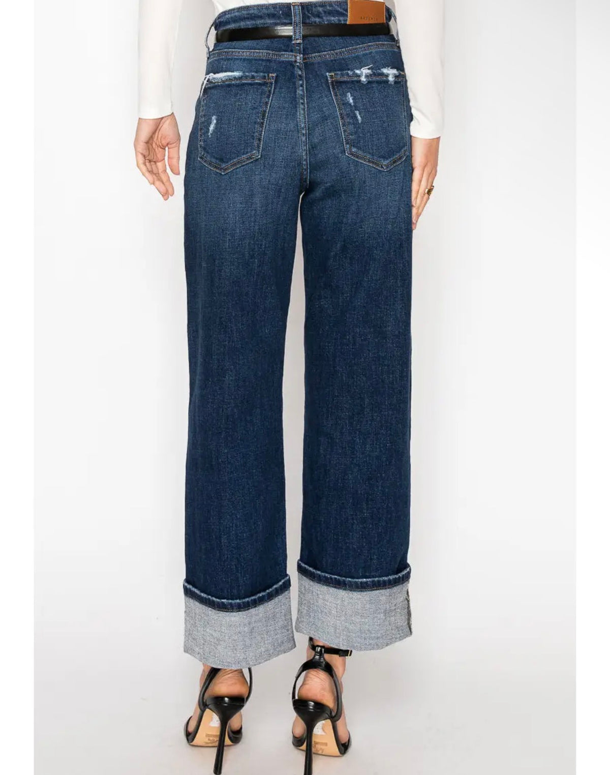 Weekend Cuff Wide-Leg Jeans