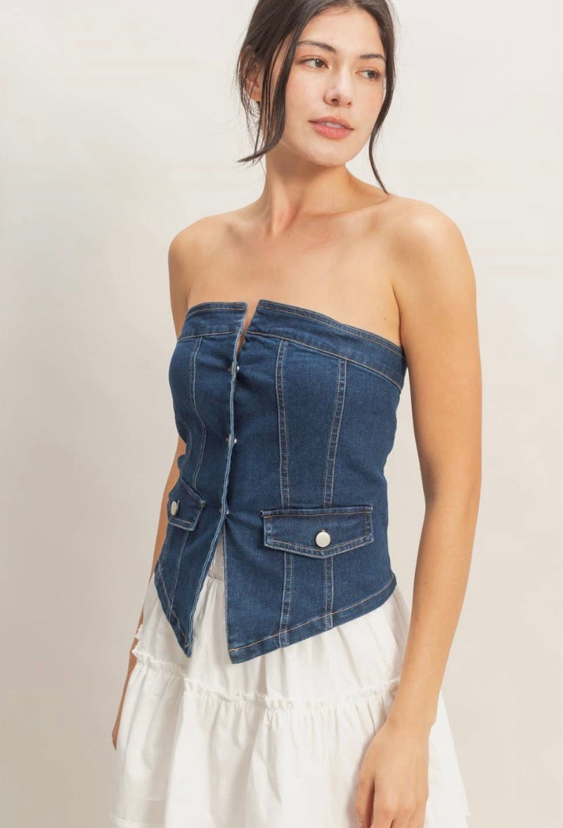 Downtown Denim Top