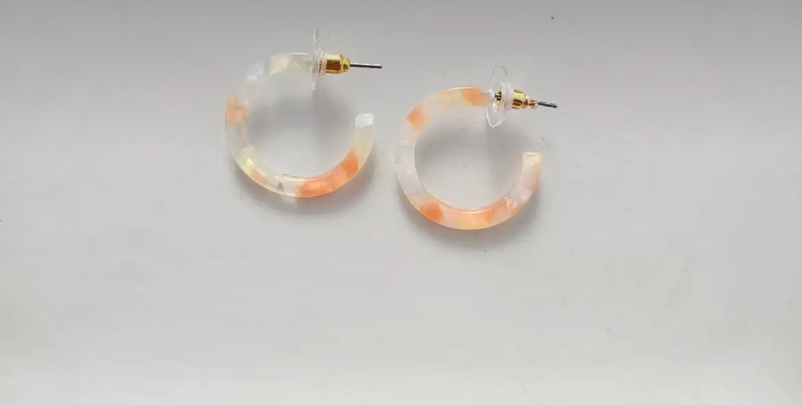 Orange Dream Cam Mini Hoops