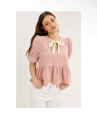 Pretty Little Bow Peplum Top