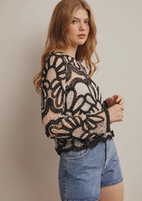 Bloom Noir Crochet Top