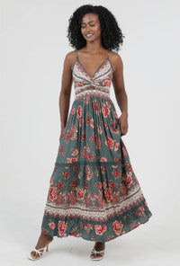 Twist Front Maxi Dress