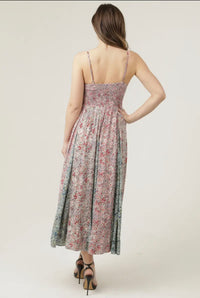 Petal Patch Twist Midi Dress