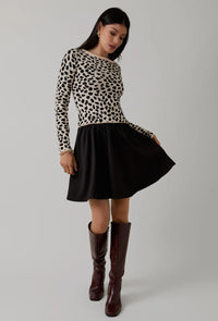 Wild Contrast Knit Dress