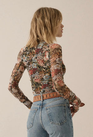 Floral Mesh Top