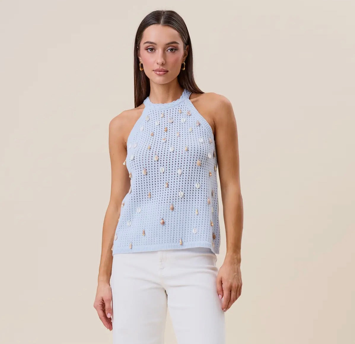 Seaside Shell Knit Tank