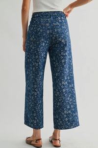 Floral Denim Pants