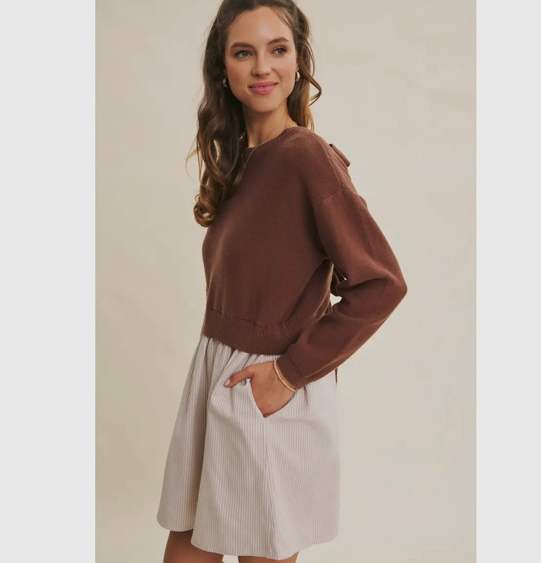 Coffee & Cream Layered Dress