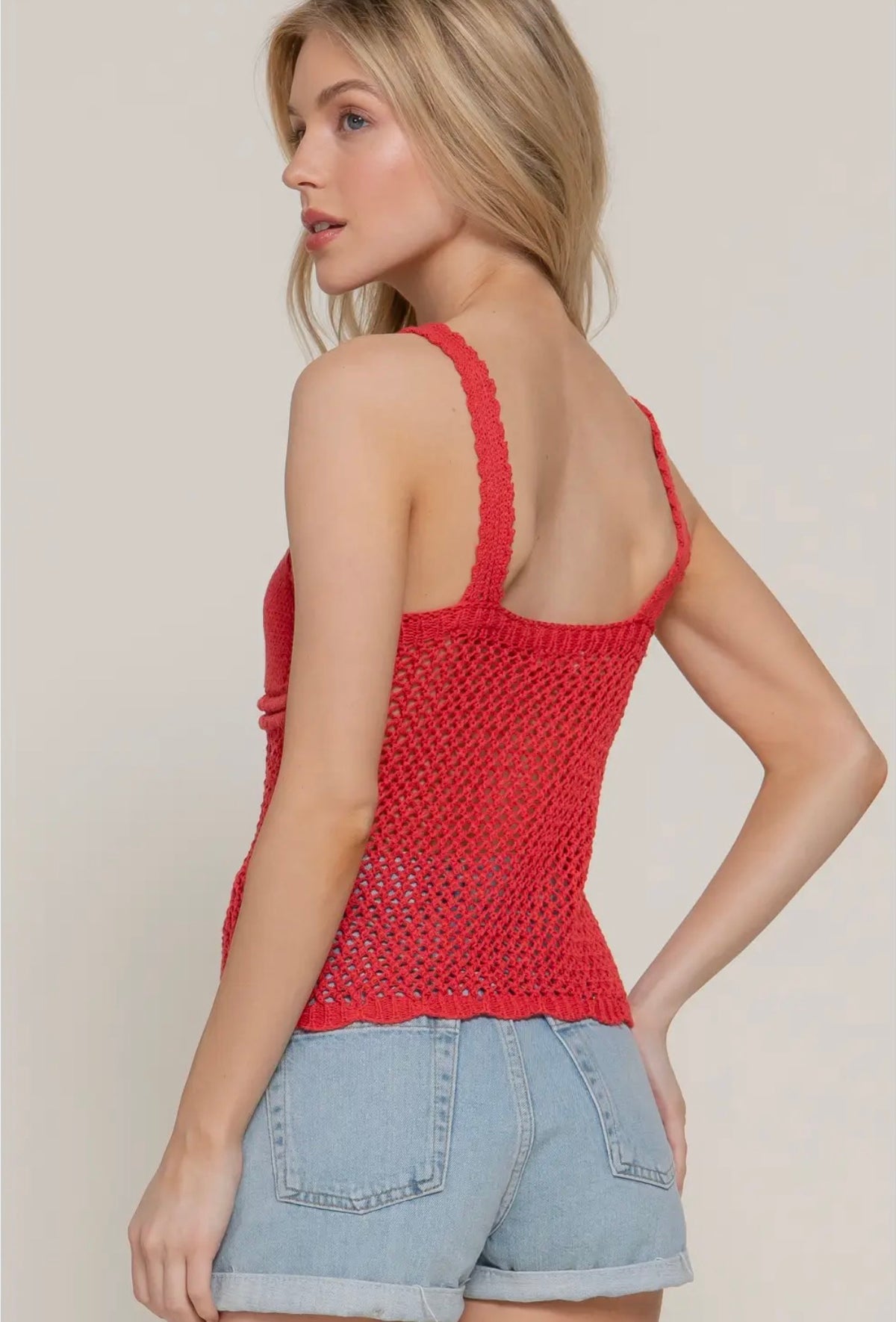 Salted Air Crocheted Tank