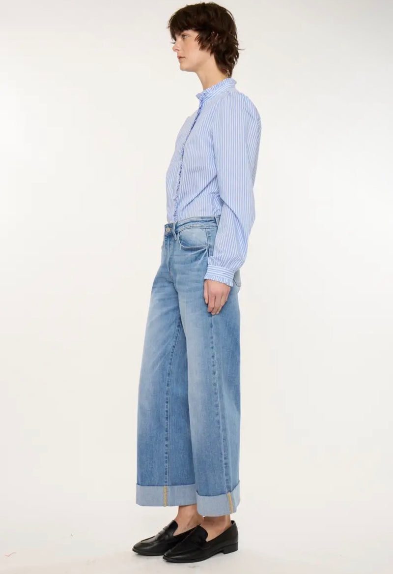 Weekend Cuff Wide-Leg Jeans
