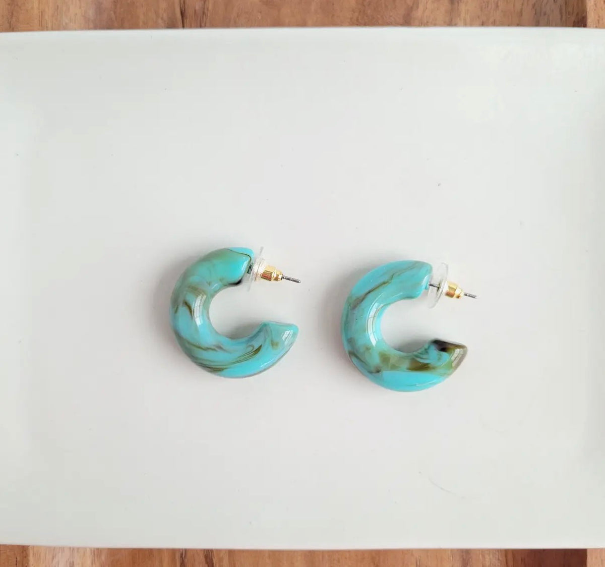 Turquoise Chloe Hoops