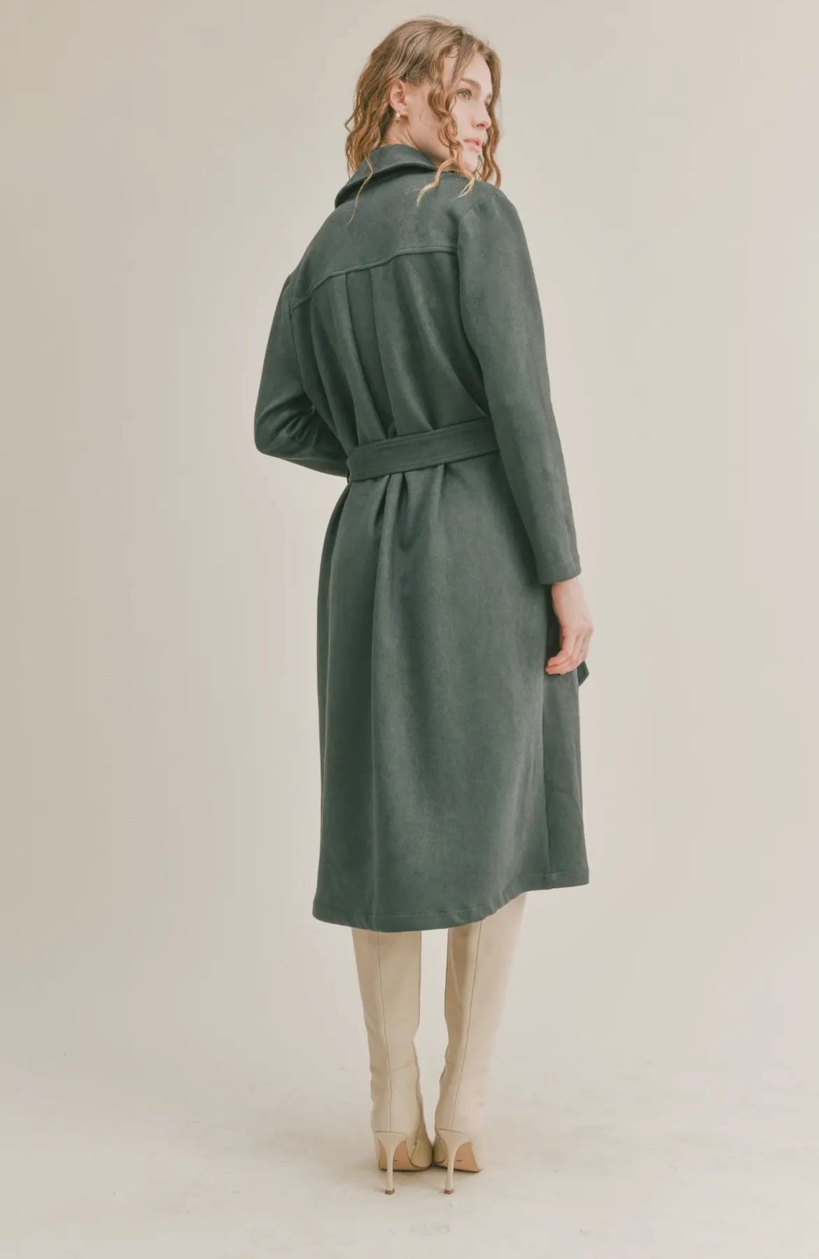 Bookworm Suede Belted Coat