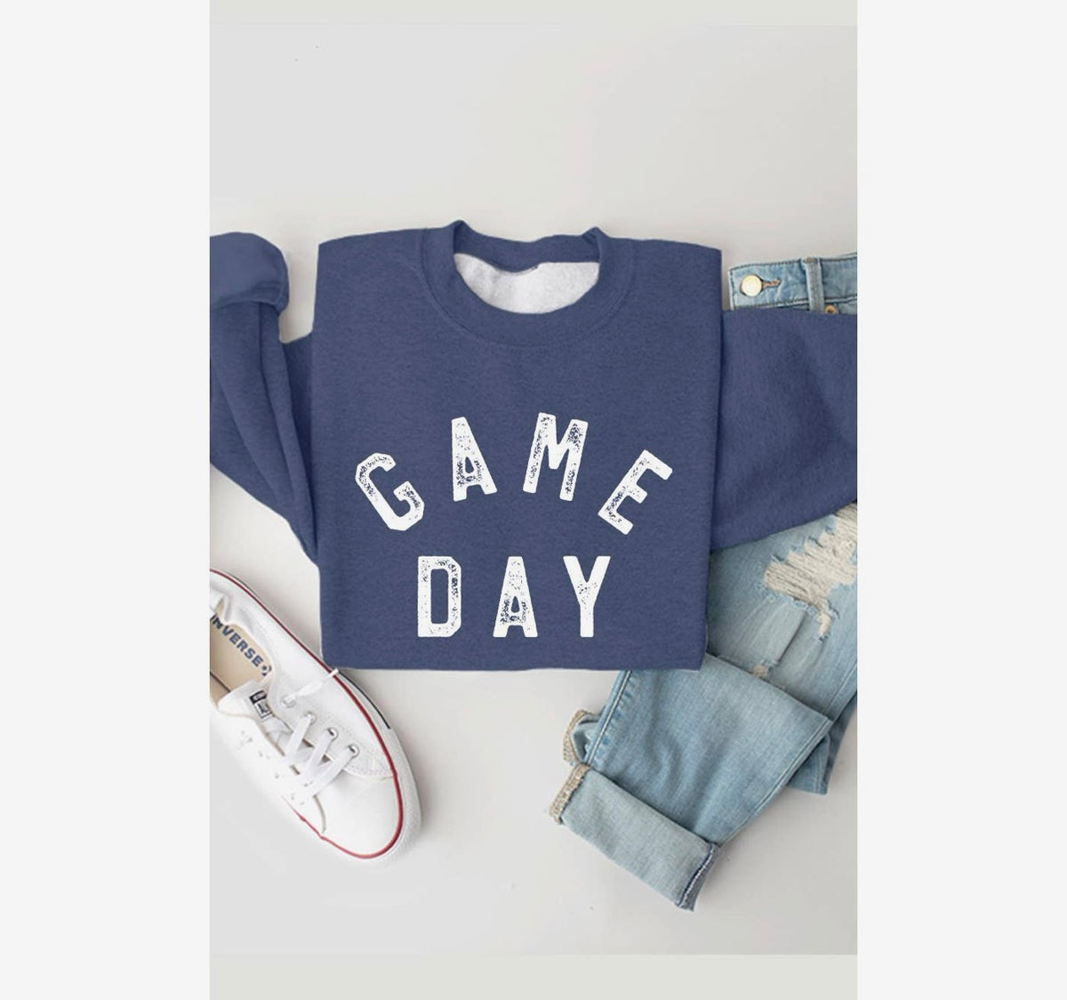 Blue Retro Game Day Sweatshirt