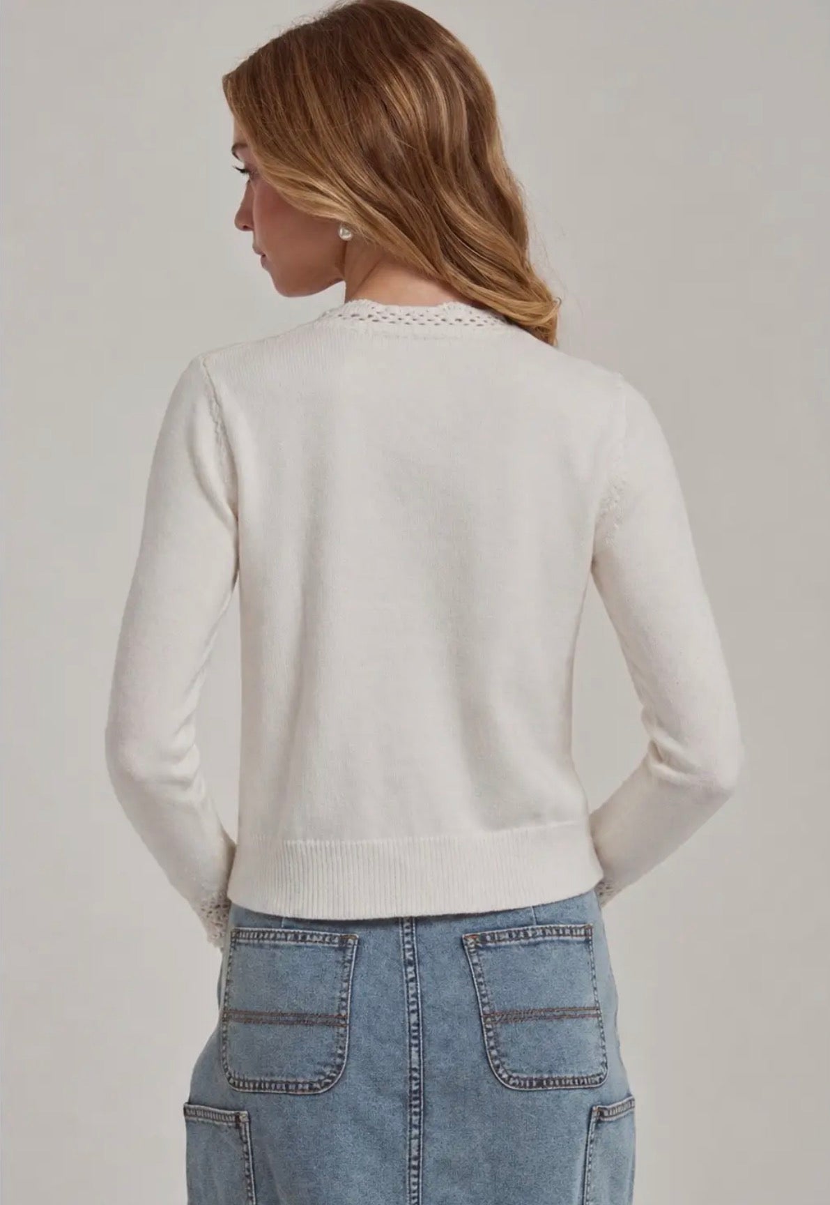 Lace Trimmed Cardi