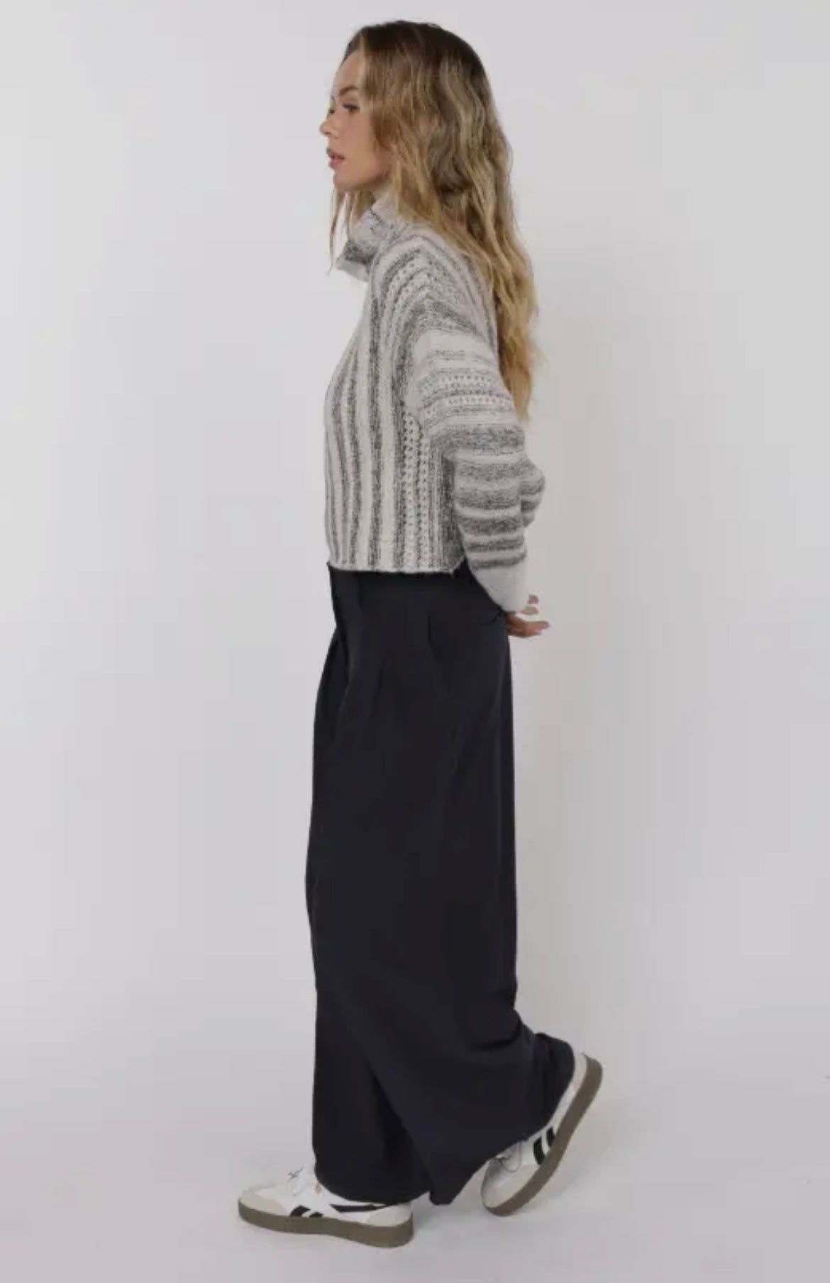 Snowfall Stripe Turtleneck