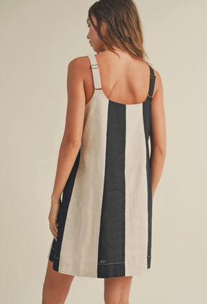 Color Block Linen Dress