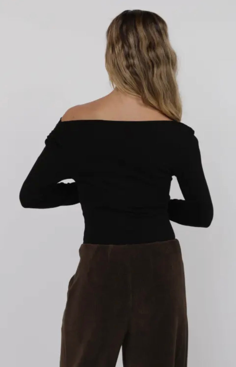 Cowl Neck Knit Bodysuit