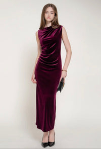 Wine & Dine Velvet Dress