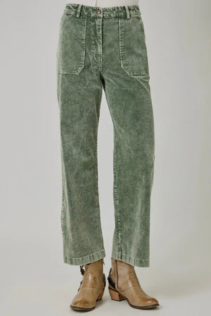 Washed Vintage Green Cords