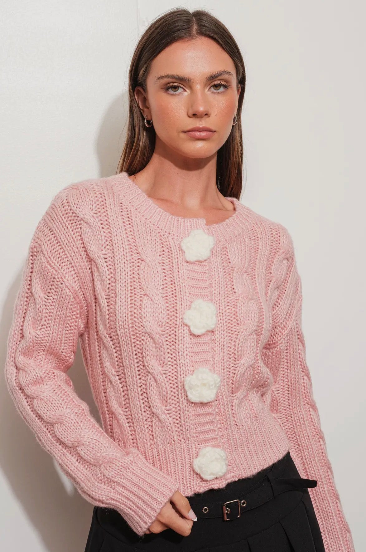 Bubblegum Cable Cardi
