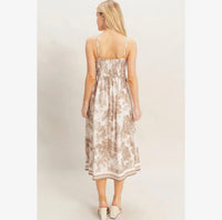 Taupe Toile Midi Dress