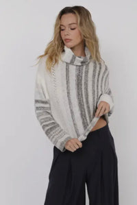 Snowfall Stripe Turtleneck